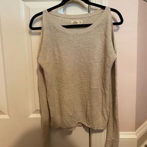 hollister open shoulder sweater